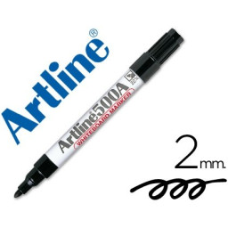 Rotulador ARTLINE pizarra blanca, Recargable negro 2mm., punta redonda, tinta antisecado,