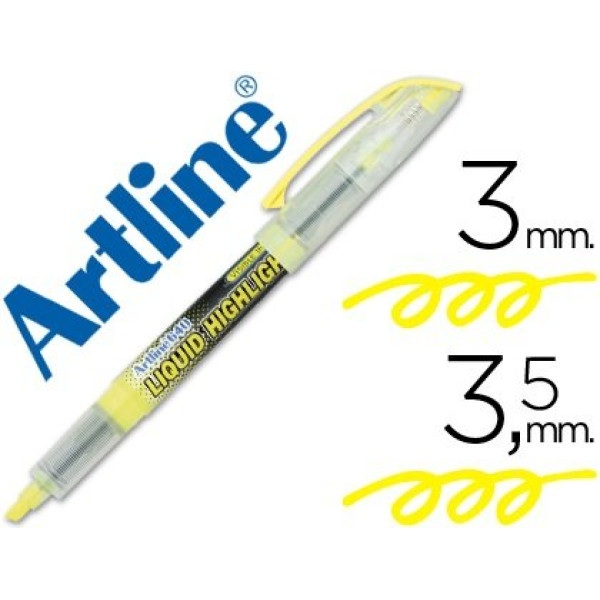 Rotulador ARTLINE Fluorescente Amarillo Punta biselada 3,5mm Rotulador ARTLINE Fluorescente Amarillo Punta biselada 3,5mm