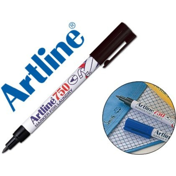 Rotulador ARTLINE marcador permanente negro punta redonda especial para ropa Rotulador ARTLINE marcador permanente negro punta redonda especial para ropa