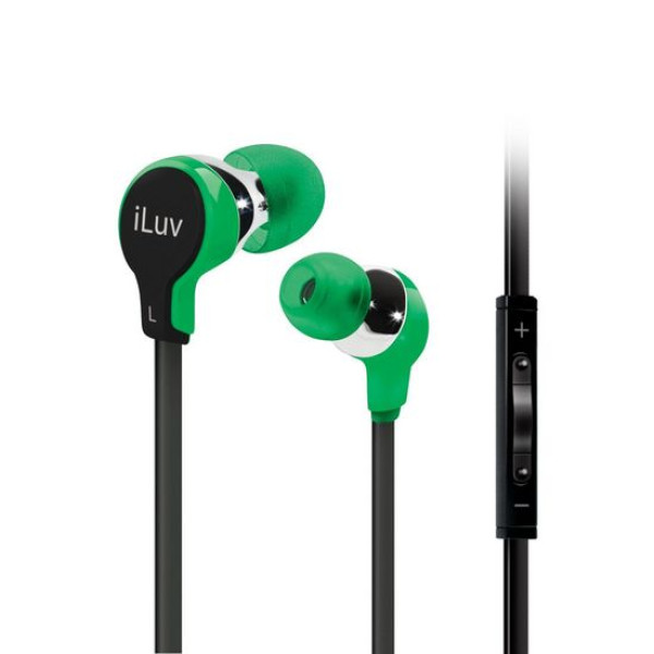 Auriculares ILUV IEP317 verdes + mic 120 cm Jack 3.5 mm Auriculares ILUV IEP317 verdes + mic 120 cm Jack 3.5 mm