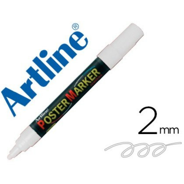 Rotulador ARTLINE Poster Market Blanco 2mm., punta redonda Rotulador ARTLINE Poster Market Blanco 2mm., punta redonda