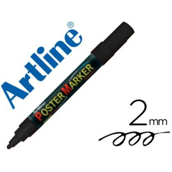 Rotulador ARTLINE Poster Market Negro 2mm., punta redonda Rotulador ARTLINE Poster Market Negro 2mm., punta redonda