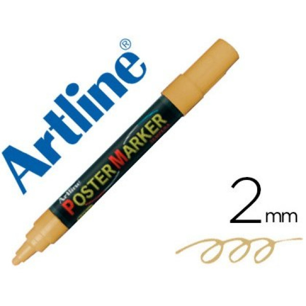 Rotulador ARTLINE Poster Market Oro Metal 2mm., punta redonda Rotulador ARTLINE Poster Market Oro Metal 2mm., punta redonda