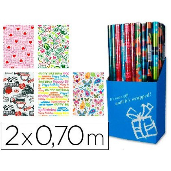 Rollo Papel regalo Fantasia 2 x 0.70 60 gr. modelos surtidos Rollo Papel regalo Fantasia 2 x 0.70 60 gr. modelos surtidos