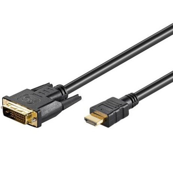 Cable MICROCONNECT HDMI M - DVI-D (24+1) M Dual-link 1,8m. negro Cable MICROCONNECT HDMI M - DVI-D (24+1) M Dual-link 1,8m. negro