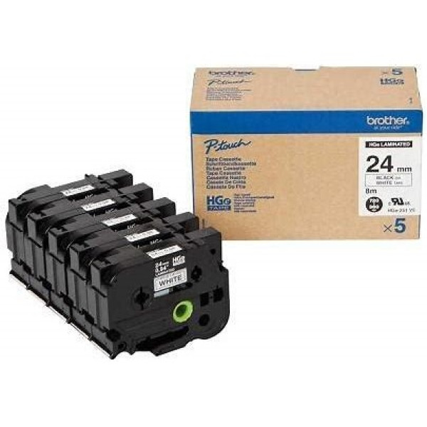 CINTA NEGRA S/BLANCO 5UD 24X8 CINTA NEGRA S/BLANCO 5UD 24X8