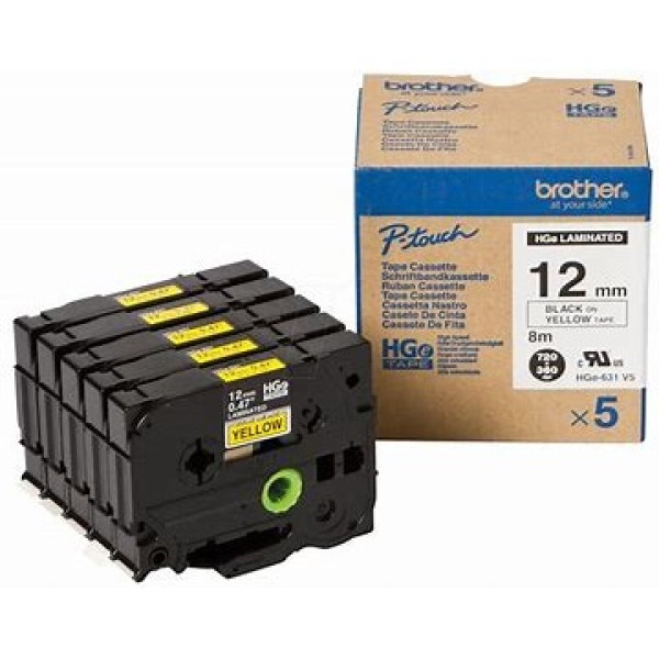 CINTA NEGRA S/AMARILLO 5UD 12X8 CINTA NEGRA S/AMARILLO 5UD 12X8