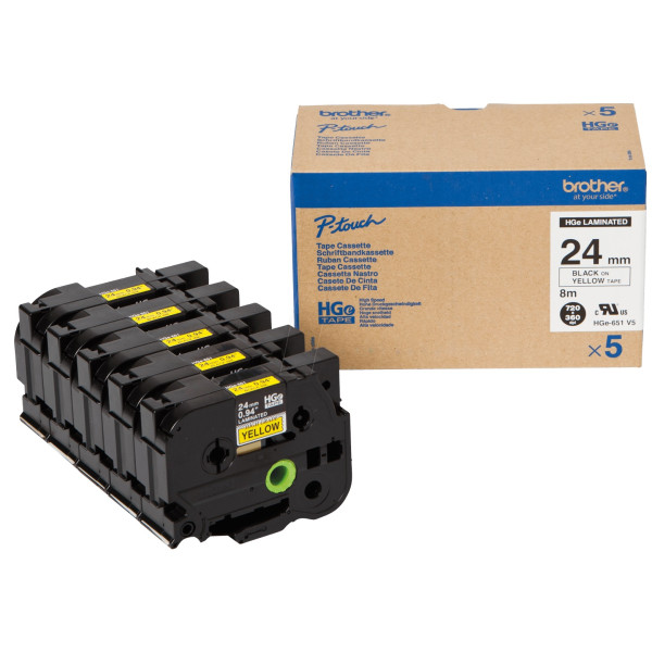 CINTA NEGRA S/AMARILLO 5UD 24X8 CINTA NEGRA S/AMARILLO 5UD 24X8