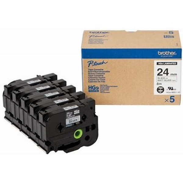 CINTA NEGRA S/PLATA 5UD 24X8 CINTA NEGRA S/PLATA 5UD 24X8