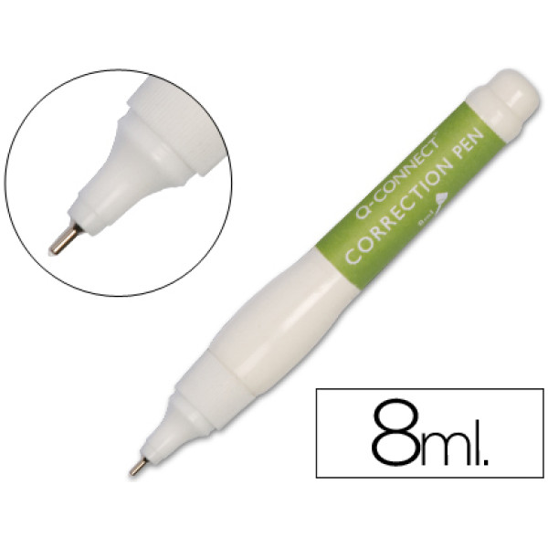 Lapiz corrector Q-CONNECT 8ml punta metalica
