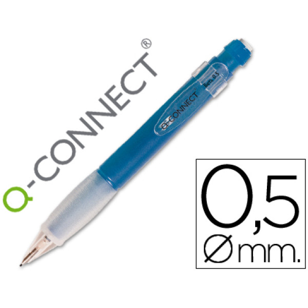 Portaminas Q-CONNECT plástico BETA azul 0.5 mm.