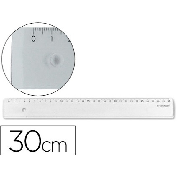 Regla Q-CONNET plastico trasparente 30 cm. Regla Q-CONNET plastico trasparente 30 cm.