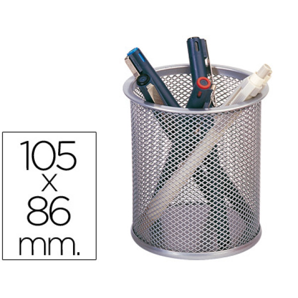 Cubilete portalapices Q-CONNECT metal redondo plat Cubilete portalapices Q-CONNECT metal redondo plat