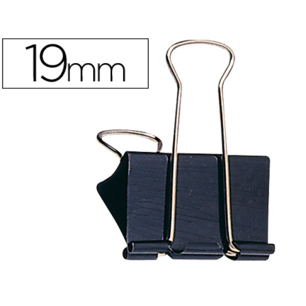 (10) Pinza metálica Q-CONNECT reversible 19mm  #1