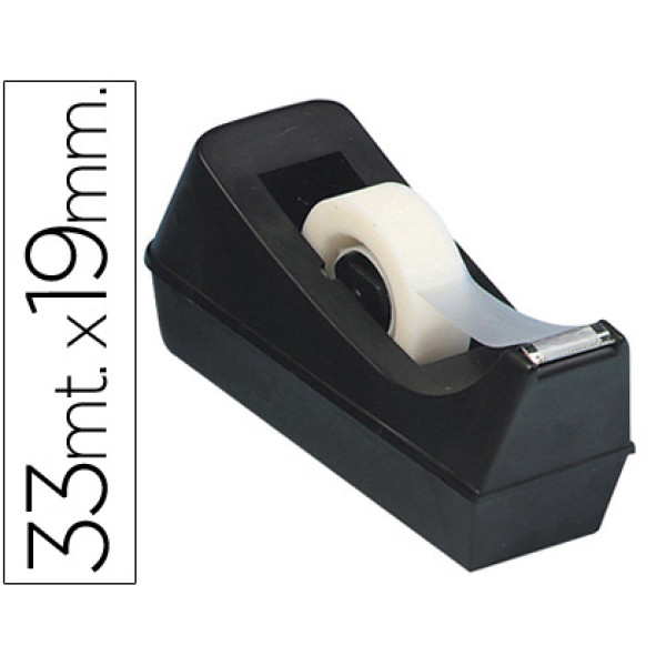 Portarrollo Q-CONNECT para cintas de 33mts. color negro, medidas 144x70mm, estable 562g. Portarrollo Q-CONNECT para cintas de 33mts. color negro, medidas 144x70mm, estable 562g.