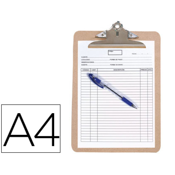 Portanotas Q-CONNECT DIN A4 4mm. Carton extraduro