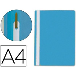 Carpeta dossier Q-CONNECT DIN A4 con fastener de plástico, color azul