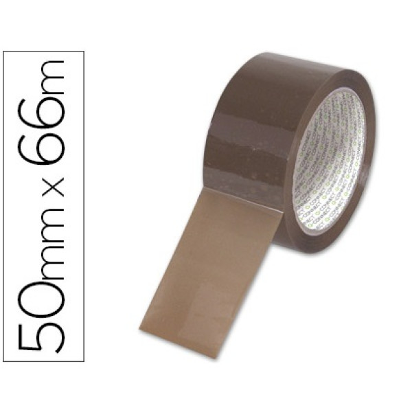 (6) Cinta adhesiva Q-CONNECT 66mt. x 50 mm. Marron Embalaje bajo ruido (6) Cinta adhesiva Q-CONNECT 66mt. x 50 mm. Marron Embalaje bajo ruido