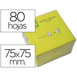 (6) Bloc notas Q-CONNECT adhesivas 75x75 mm 80 h.