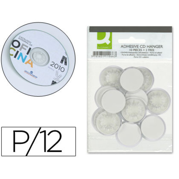 Pack 12 botones autoadhesivos CD/DVD 30mm para pegar en carpetas, plástico (10+2gratis) Pack 12 botones autoadhesivos CD/DVD 30mm para pegar en carpetas, plástico (10+2gratis)