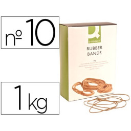 Caja gomas elásticas Q-CONNECT nº 10  1 Kg.