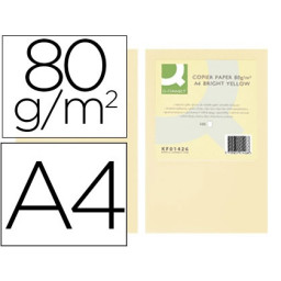 Papel Color Q-CONNECT Din A4, Crema 500h.