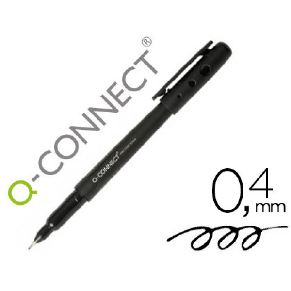 Rotulador Q-CONNECT Fine Liner Negro 0.4 mm. Punta de fibra Rotulador Q-CONNECT Fine Liner Negro 0.4 mm. Punta de fibra