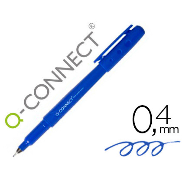 Rotulador Q-CONNECT Fine Liner Azul 0.4 mm. Punta de fibra Rotulador Q-CONNECT Fine Liner Azul 0.4 mm. Punta de fibra
