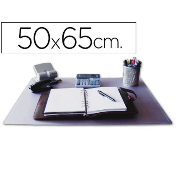 Vade sobremesa Q-CONNECT transparente 50x65cm material PVC antiestático y antideslizante (32645) Vade sobremesa Q-CONNECT transparente 50x65cm material PVC antiestático y antideslizante (32645)
