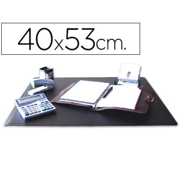Vade sobremesa Q-CONNECT negro 40x53cm material PVC antiestático y antideslizante (32646) Vade sobremesa Q-CONNECT negro 40x53cm material PVC antiestático y antideslizante (32646)