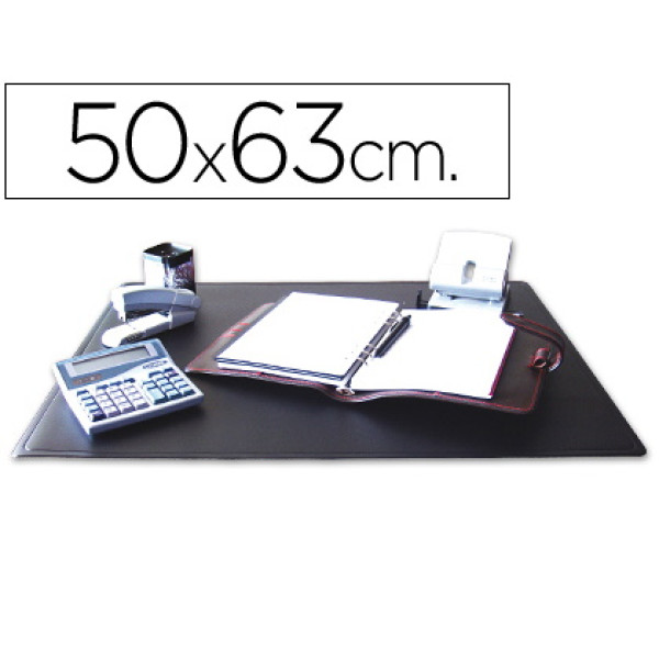 Vade sobremesa Q-CONNECT negro 50x63cm material PVC antiestático y antideslizante (32647) Vade sobremesa Q-CONNECT negro 50x63cm material PVC antiestático y antideslizante (32647)