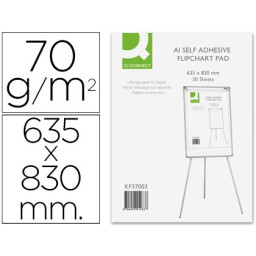 Bloc congresos Q-CONNECT adhesivos 63,5x 83 mm 30h