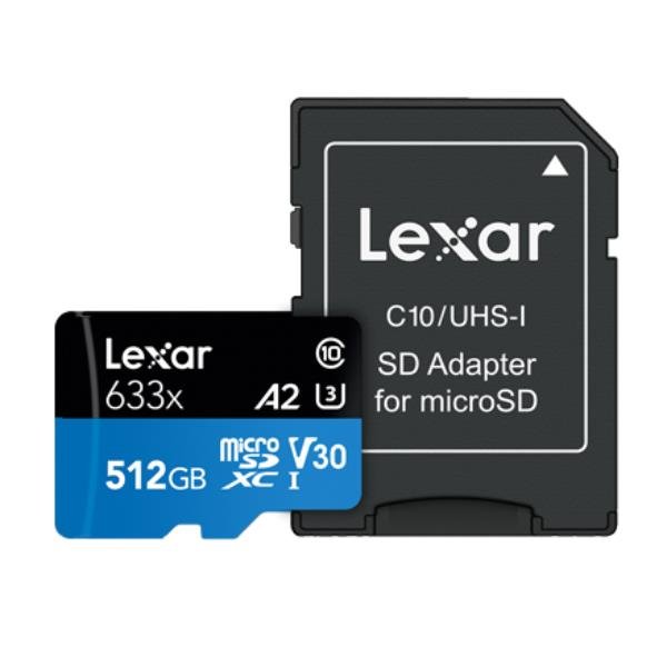 MICROSD 512GB C10 U3 633X 100R 70W MICROSD 512GB C10 U3 633X 100R 70W