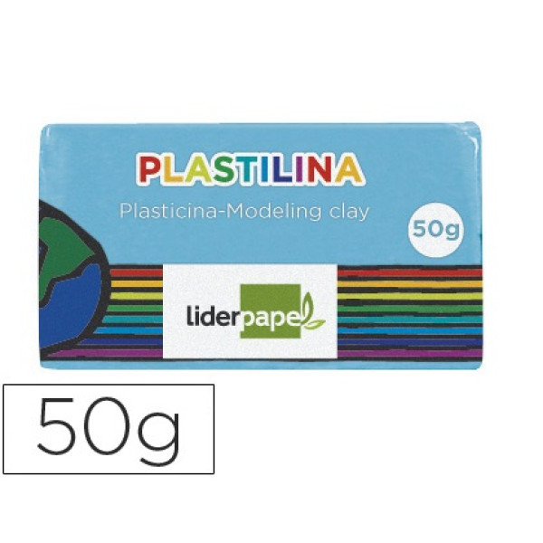 Plastilina LIDERPAPEL azul claro pequeño Plastilina LIDERPAPEL azul claro pequeño