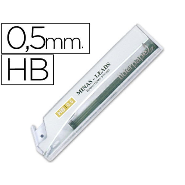 (12) Minas LIDERPAPEL grafito HB 0.5mm (12) Minas LIDERPAPEL grafito HB 0.5mm