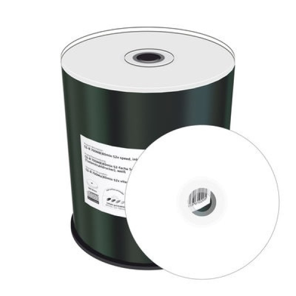 (T100) CD-R MEDIARANGE 700MB 80min 52x speed imprimible inkjet fullsurface - Tarrina-100 (T100) CD-R MEDIARANGE 700MB 80min 52x speed imprimible inkjet fullsurface - Tarrina-100