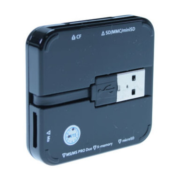 MEDIARANGE lector de tarjetas de memoria flash USB 2.0, SD/MMC/MS/XD/CF/microSD MEDIARANGE lector de tarjetas de memoria flash USB 2.0, SD/MMC/MS/XD/CF/microSD