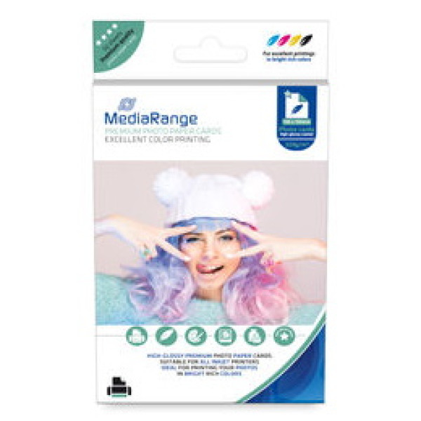 Papel MEDIARANGE inkjet Photo paper high-glossy 220g. 100A4 alto gramaje Papel MEDIARANGE inkjet Photo paper high-glossy 220g. 100A4 alto gramaje