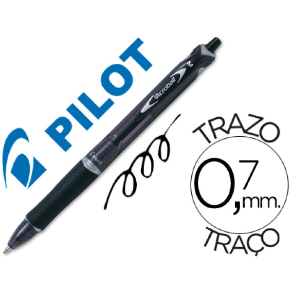 Bolígrafo PILOT Acroball retráctil tinta aceite negro