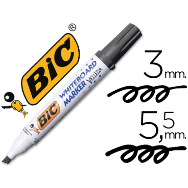 Rotulador BIC Velleda para pizarra negro