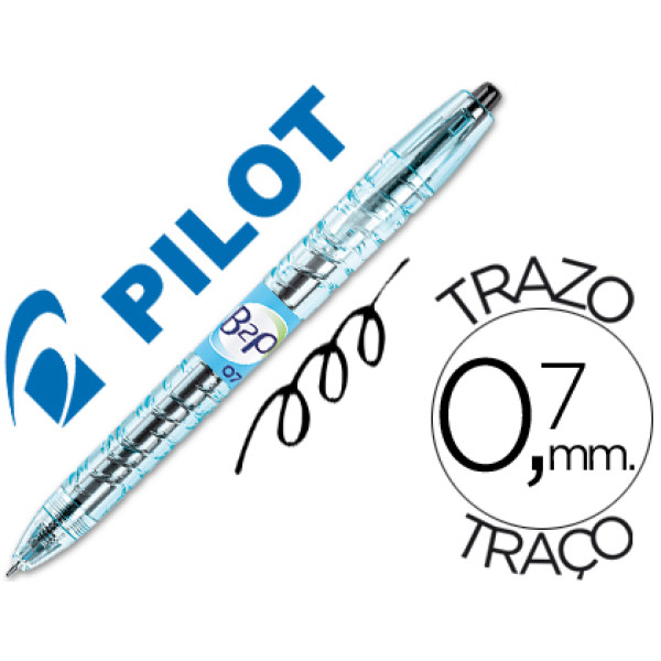 Bolígrafo tinta gel PILOT B2P negro reciclado Bolígrafo tinta gel PILOT B2P negro reciclado