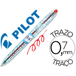 Bolígrafo tinta gel PILOT B2P rojo reciclado