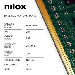 RAM DDR4 DIMM 8GB 2666MHZ CL19
