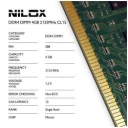 RAM DDR4 DIMM 4GB 2133MHZ CL15