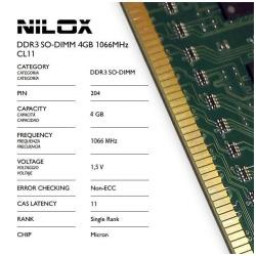 RAM DDR3 SO-DIMM 4GB 1066MHZ CL7