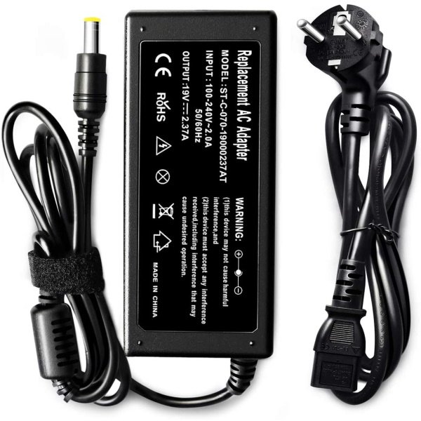 Adaptador cargador de corriente 45W 19V 2,37A conector 5,5mm/2,5mm Toshiba Satellite