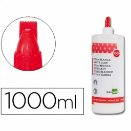 Pegamento cola LIDERPAPEL 1000ml blanca lavable