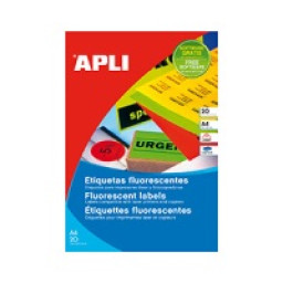 Etiq.APLI diam.60mm verde fluor 20A4