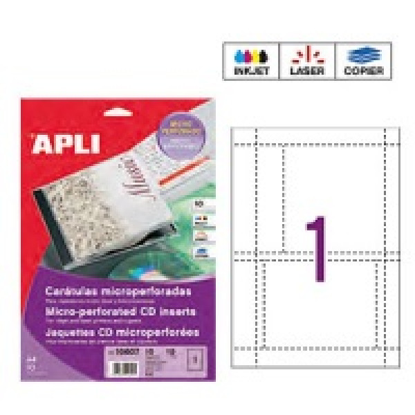 Carátula de CD-DVD 10A4 Mate frontal:121x121,dorso:151x118