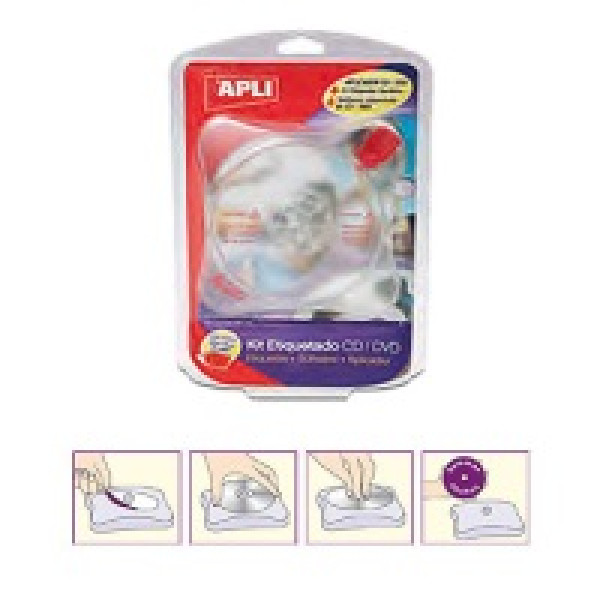 Aplicador APLI etiquet.CD/DVD +3x4 etiq.+Software CD-Label